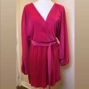 Hot Pink metallic dress